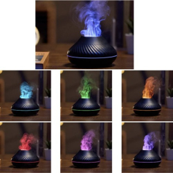 USB aromadifuzér s LED lampou - 130 ml (černý)