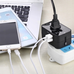 Univerzálny cestovný adaptér do zásuvky - 2x dual-USB