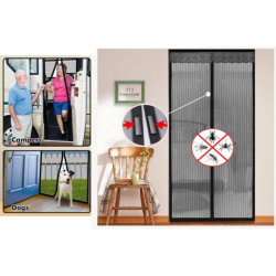Síť proti hmyzu s magnety do dveří (210x100cm) - ISO, černá