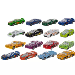 Sada 16 ks barevných autíček pro děti