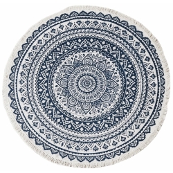 Dekorativní koberec v boho stylu 90 x 90 cm - kulatý